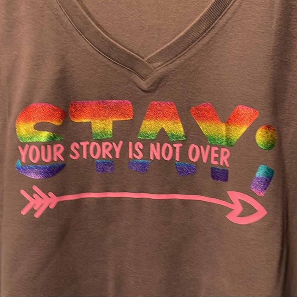 💰🚨CLEARANCE 🚨💰 
Jockey. STAY;  womens L. T2-24 mental health awareness shirt